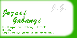 jozsef gabanyi business card