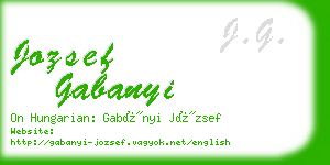 jozsef gabanyi business card